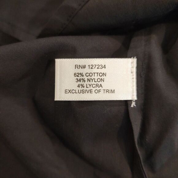 NWT Boston Proper Black Poplin Blouse Women's Sz 10 Silver Studded Collar Career - Picture 8 of 11